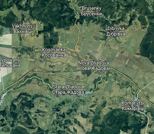 Heimatregion und Ort (Zhadowa) von Prive Friedjung